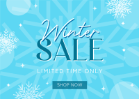 Winter Shopping  Sale Postcard