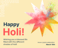 Holi Star Facebook Post Image Preview