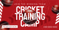 Grunge Cricket Training Camp Facebook Ad Design