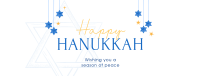 Simple Hanukkah Greeting Facebook Cover Image Preview