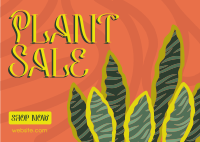 Quirky Plant Sale Postcard
