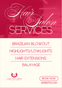 Minimalist Hair Salon Services Flyer