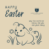 Easter Bunny Greeting Instagram Post