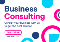 Abstract and Shapes Business Consult Postcard
