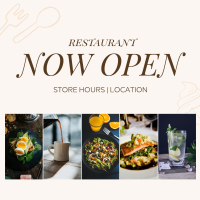 Restaurant Open Instagram Post Design