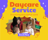 Cloudy Daycare Service Facebook Post