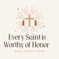 Honor Thy Saints Linkedin Post Design