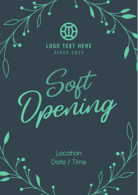 Soft Opening Minimalist Flyer