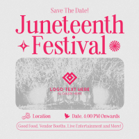 Retro Juneteenth Festival Linkedin Post