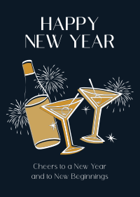 New Year Toast Poster