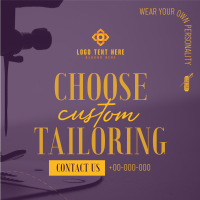 Choose Custom Tailoring Linkedin Post