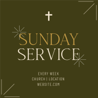 Earthy Sunday Service Linkedin Post