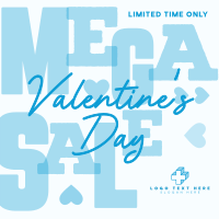 Valentine's Mega Sale Linkedin Post Design