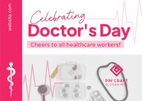 Celebrating Doctor's Day Postcard