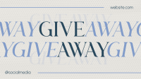 Minimalist Giveaway Facebook Event Cover Design