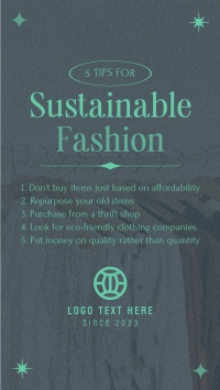 Stylish Chic Sustainable Fashion Tips Instagram Reel