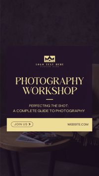 Photography Workshop Elegant YouTube Short Design