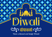 Blessed Bright Diwali Postcard