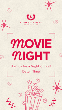 Quirky Movie Night Facebook Story