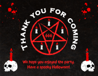 Satan Sacrifice Thank You Card Image Preview