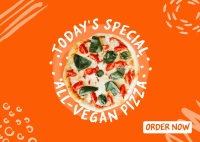Vegan Pizza Postcard