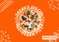 Vegan Pizza Postcard Image Preview