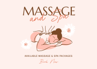 Body Massage Postcard example 2