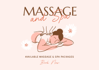 Serene Massage Postcard Design