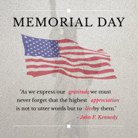 Gratitude Memorial Day Linkedin Post