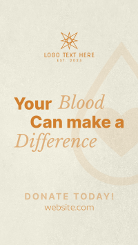 Minimalist Blood Donation Drive YouTube Short Image Preview