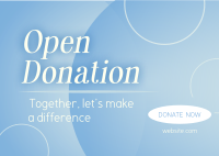 Together, Let's Donate Postcard