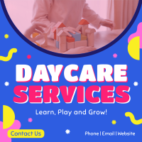 Learn and Grow in Daycare Instagram Post