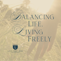 Balanced Life Motivation Linkedin Post