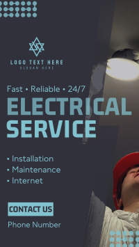 Handyman Electrical Service TikTok Video Design