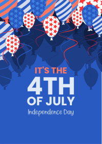 Fourth of July Balloons Flyer Design