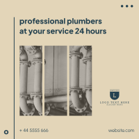 Plumbers 24 Hours Instagram Post Design