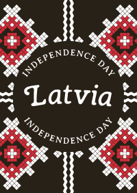 Traditional Latvia Independence Poster