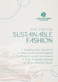 Chic Sustainable Fashion Tips Flyer