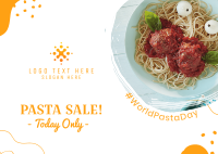 Fun Pasta Sale Postcard Design