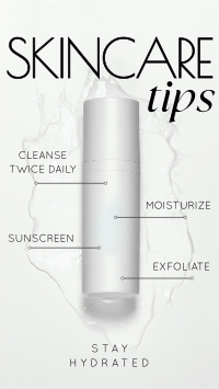 Minimalist Skincare Tips Facebook Story