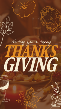 Thanksgiving Typography Greeting TikTok Video