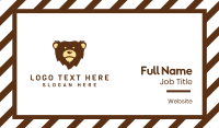 Brown Bear Mascot Business Card Design