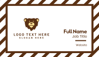 Brown Bear Mascot Business Card