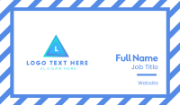 Blue Triangular Lettermark Business Card Design
