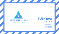 Blue Triangular Lettermark Business Card