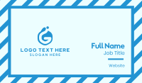 Blue Liquid Letter G Business Card Design