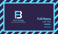 Futuristic Monogram F & B Business Card