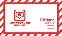 Red Video Chat App Business Card