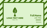 Nature Leaf Broom Business Card Design