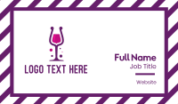 Purple Wine Glass Business Card Image Preview